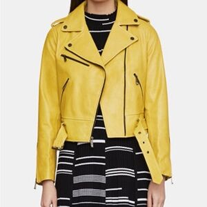 BCBGMaxAzria Mustard Leather Jacket